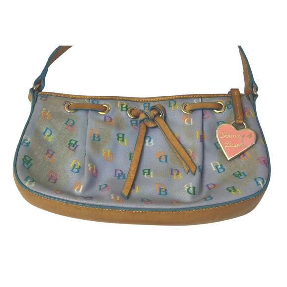 Vintage Y2K DOONEY & BOURKE Rainbow Monogram Logo Mini Purse Shoulder Bag - Picture 2 of 12